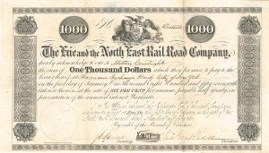 Erie and the North East Railroad Co. - 6 Percent Bond